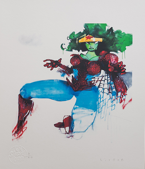 Woman in the valley - signed print - Anthony Lister