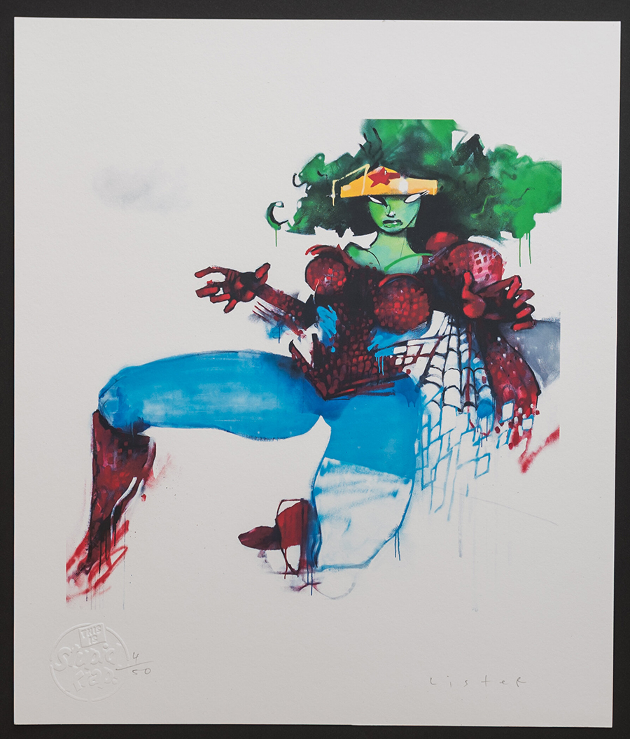 woman in the valley - signed limited edition print by Anthony Lister