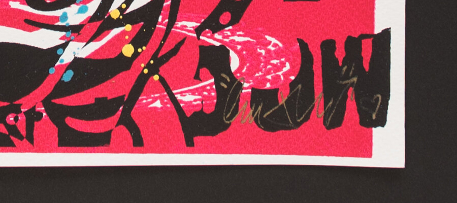 print by the artist called copyright - signed in gold