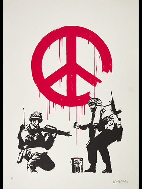 Banksy CND Soldiers Signed Limited Edition Print With Pest Control Certificate