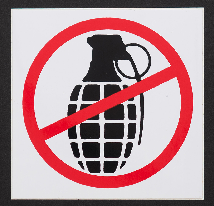 Buy Banksy No Hand Grenade sticker