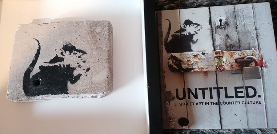 Another Banksy Lock Rat was used on the cover of the book - Untitled - Street Art in The Counter Culture - Compiled by Gary Shove - 2008