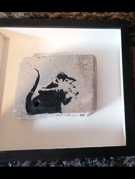 Banksy lock rat, an incredibly rare, unique piece of genuine Banksy graffiti street art