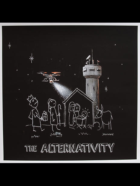 Banksy - The Alternativity Print. Signature is printed. Very rare. Walled off Hotel.
