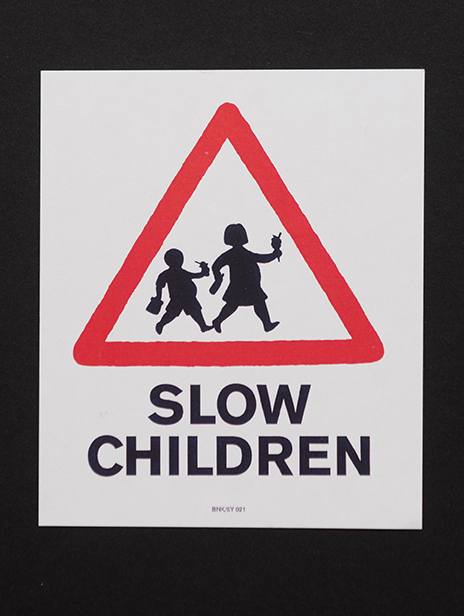 Banksy - Slow children - Official Banksy Sticker