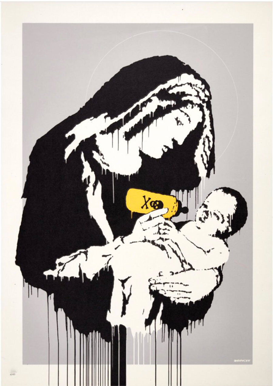 Banksy Toxic Mary Print With Pest Control COA