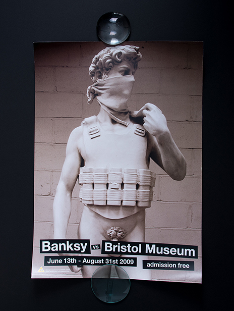 Banksy poster - Banksy vs Bristol Museum - David Statue