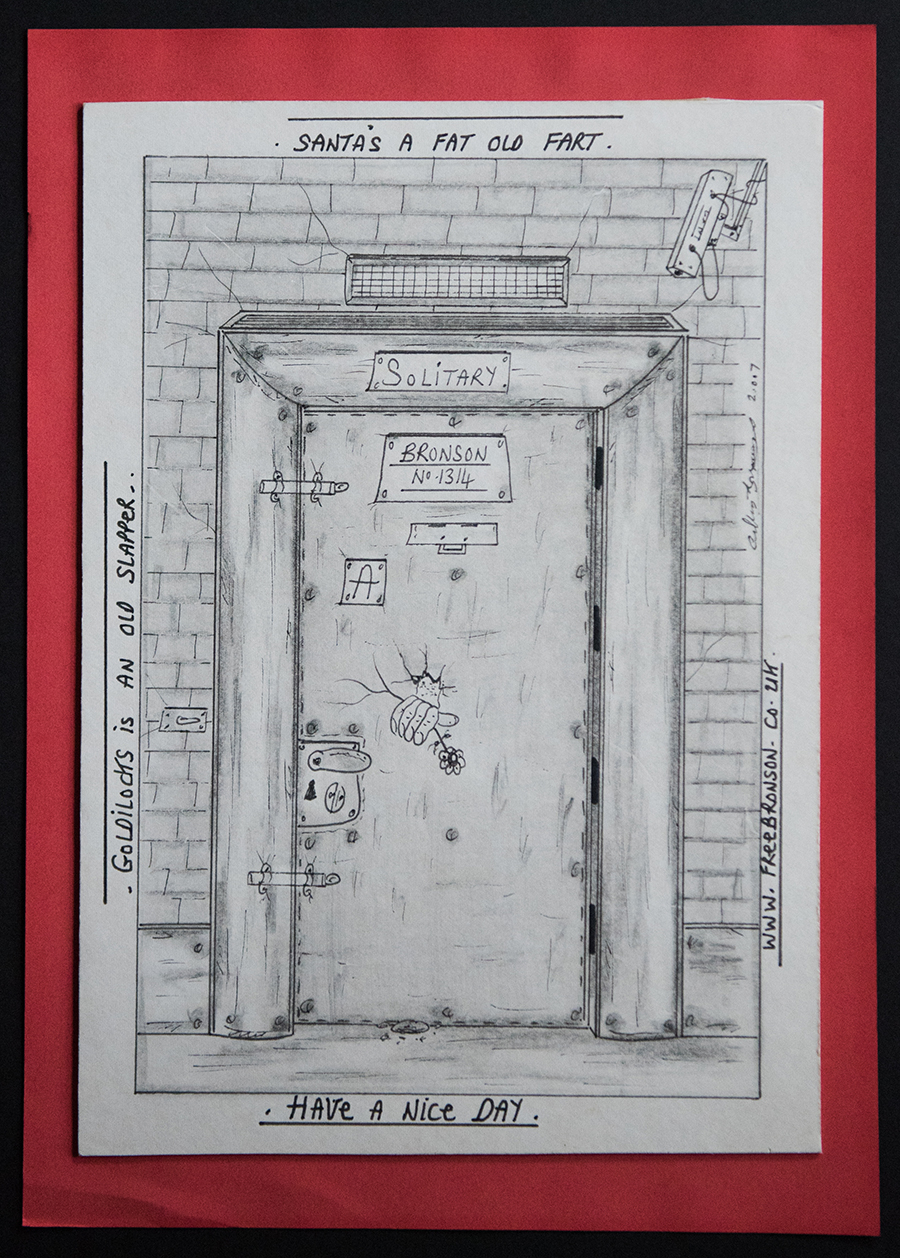 Charles Bronson - Santas a Fat Old Fart - Original Black and White Artwork - A5 size