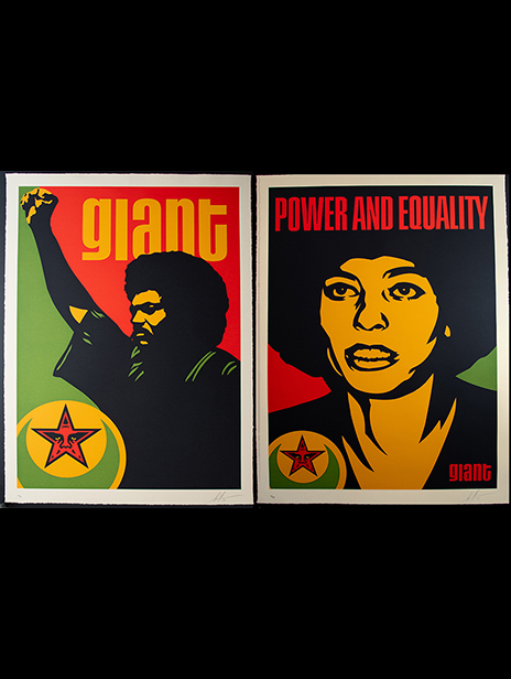 Jesse Nubian and Angela Nubian set of two prints, signed limited edition plus embossed dry stamp