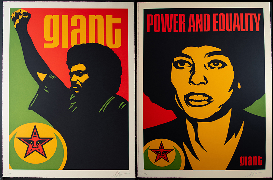 Obey-Jesse and Angela Nubian set of 2 signed limited edition prints
