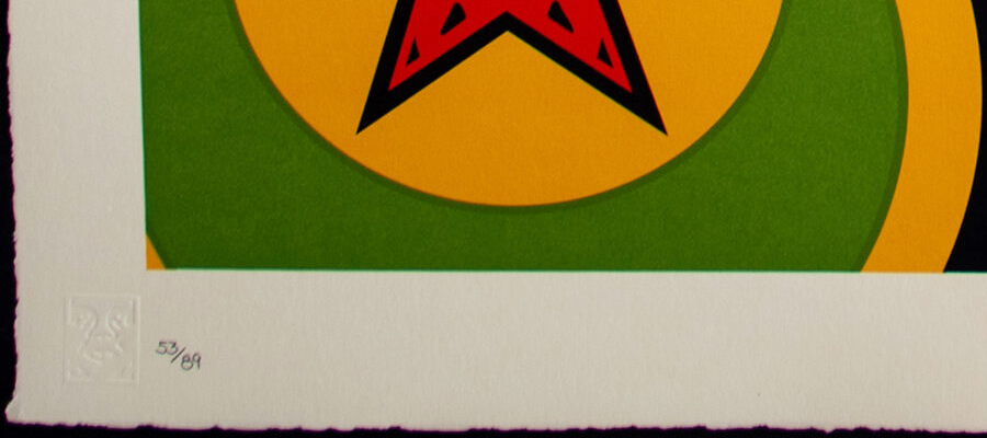 Obey-Shepard Fairey-Angela Nubian limited edition print-embossed stamp