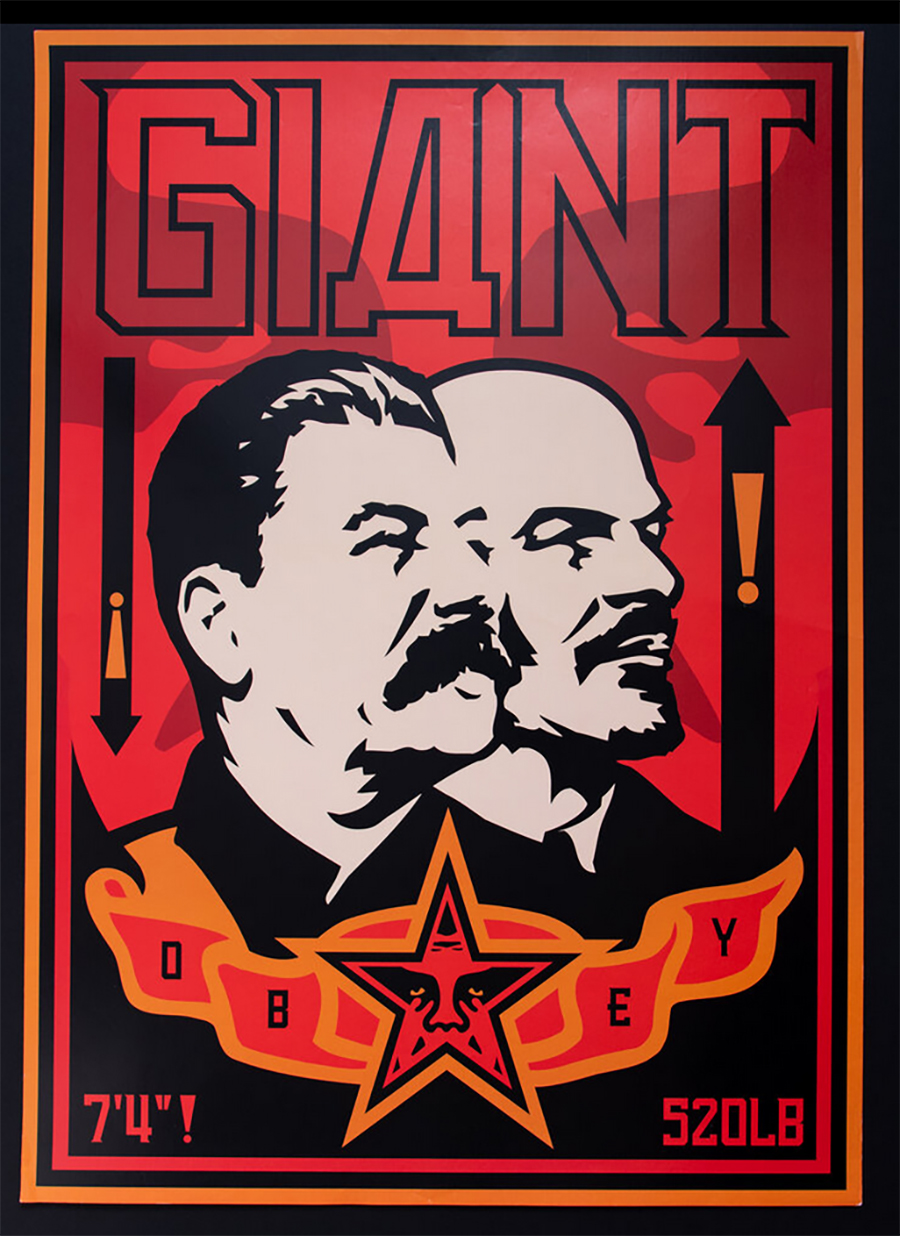 Obey Giant Stalin Lenin Shepard Fairey made for pasting up on the street very rare