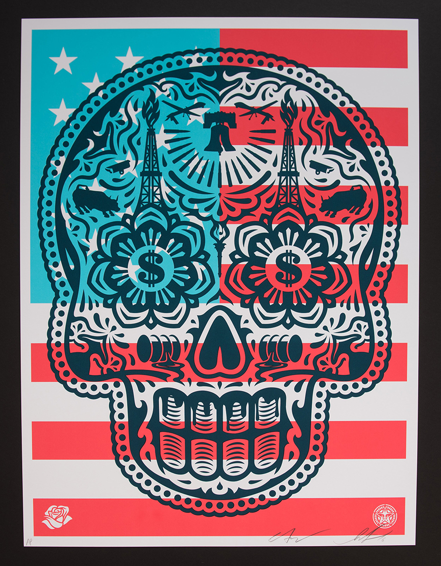 Merica print - a collaboration between Obey (Shepard Fairey) and Ernesto Yerena.