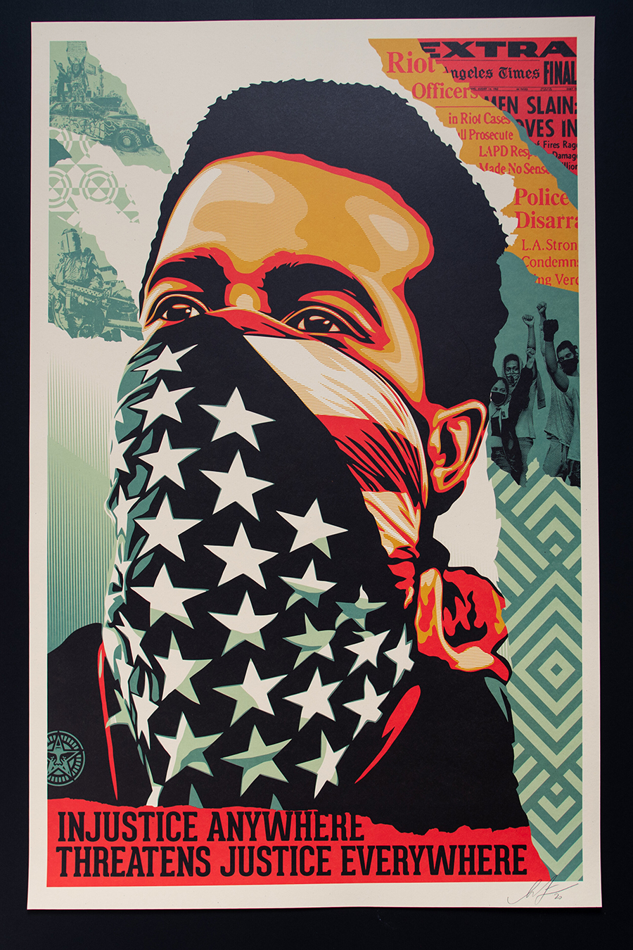 Obey Shepard Fairey American Rage Signed Poster Print