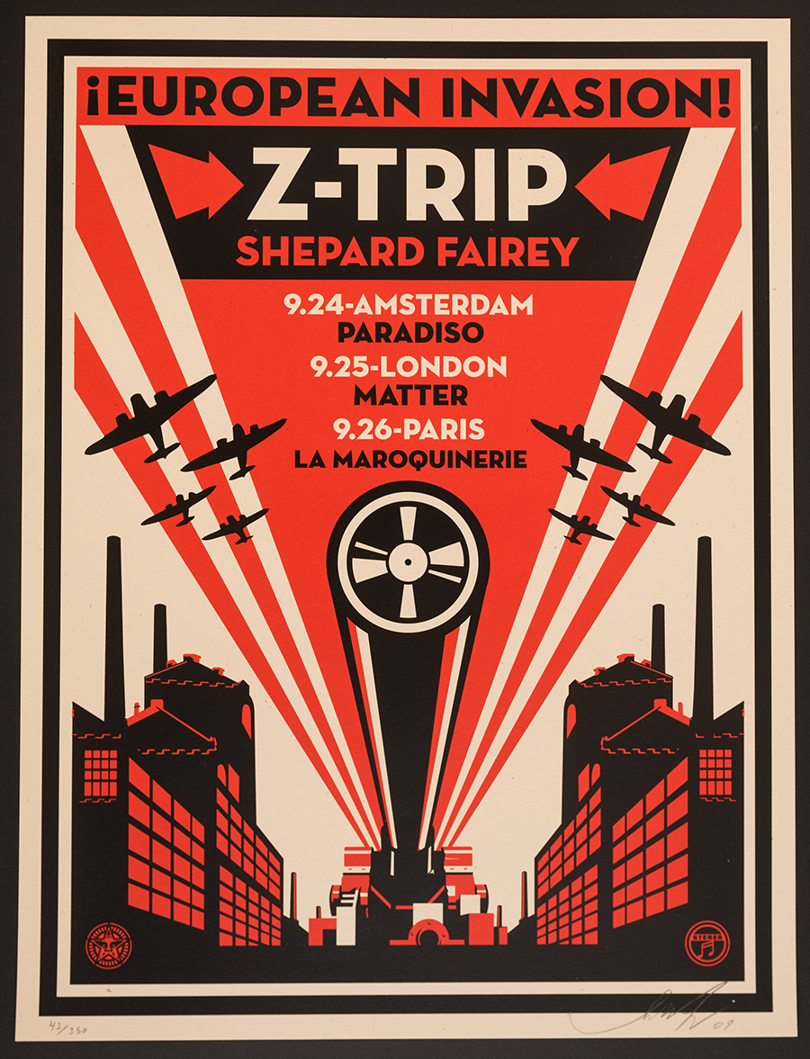 Obey Shepard Fairey European Invasion Z Trip Signed Art Print