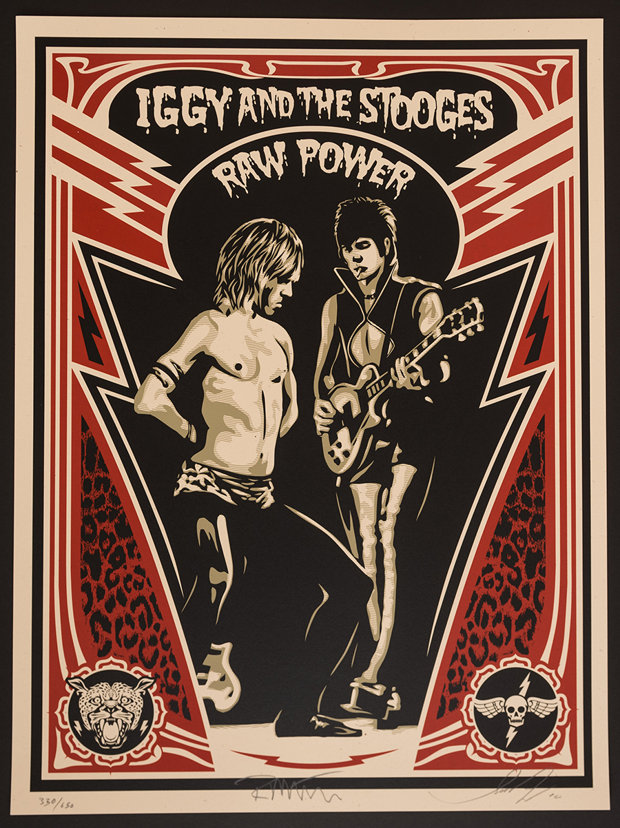 Obey - Iggy Pop Raw Power - portrait of Iggy Pop and James Williamson of the Stooges by Shepard Fairey