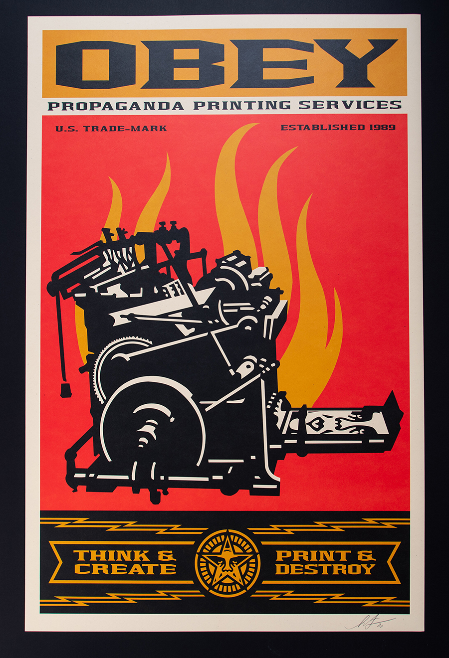 Print & Destroy Poster Print by Shepard Fairey otherwise known as the Artist called Obey
