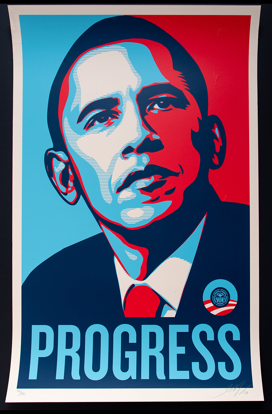Obey Shepard Fairey Progress - Obama - 2008 signed limited edition print