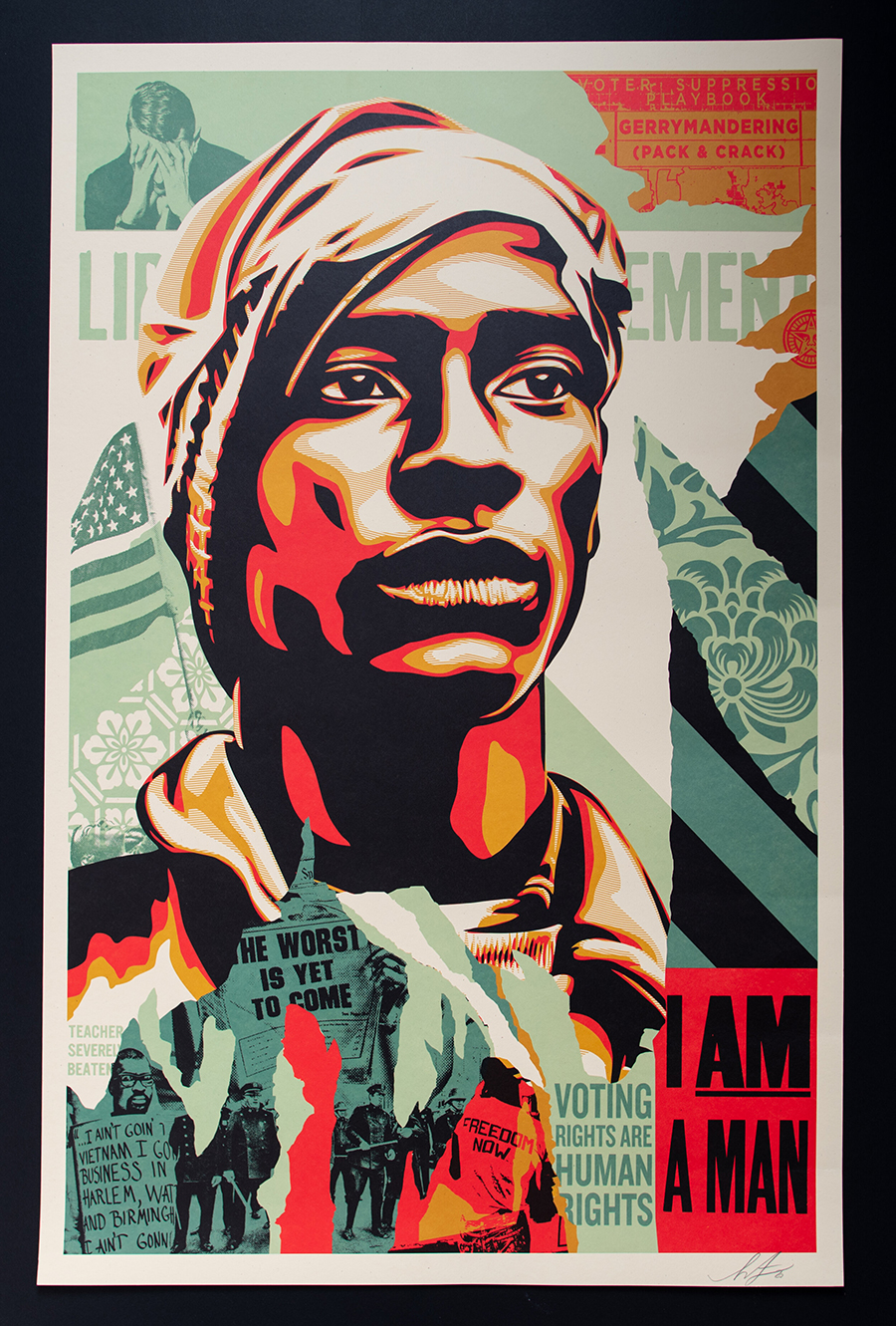 Obey Shepard Fairey Voting Rights Are Human Rights - Offset Litho Print