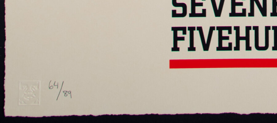 obey star limited edition print with embossed stamp