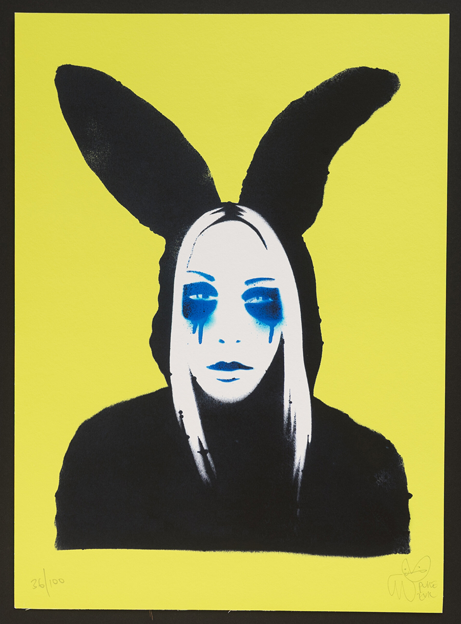 Pure Evil Bunny Girl signed limited edition print