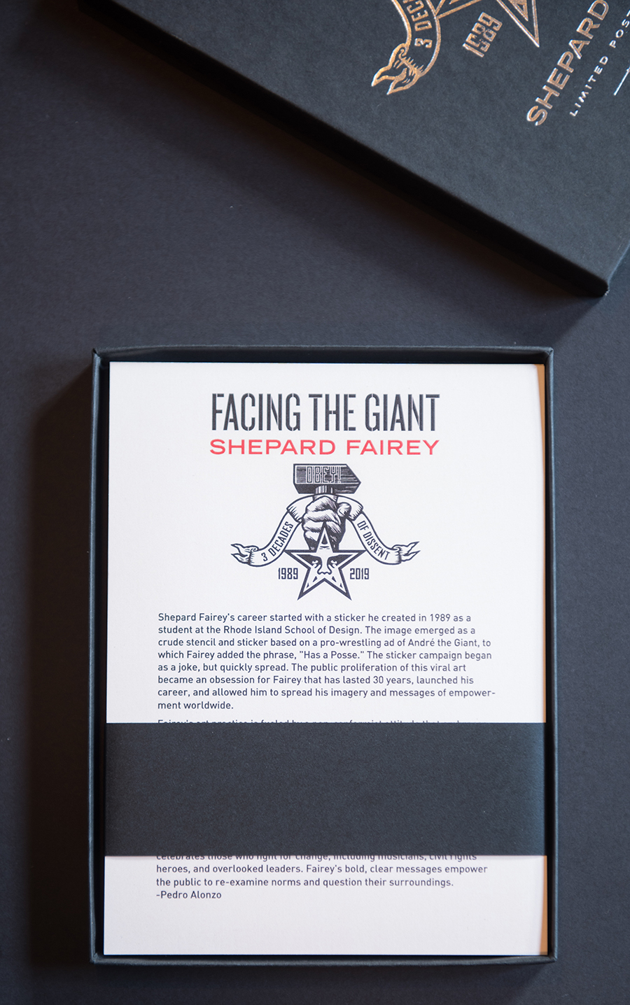 SHEPARD FAIREY - FACING THE GIANT POSTCARD BOX open